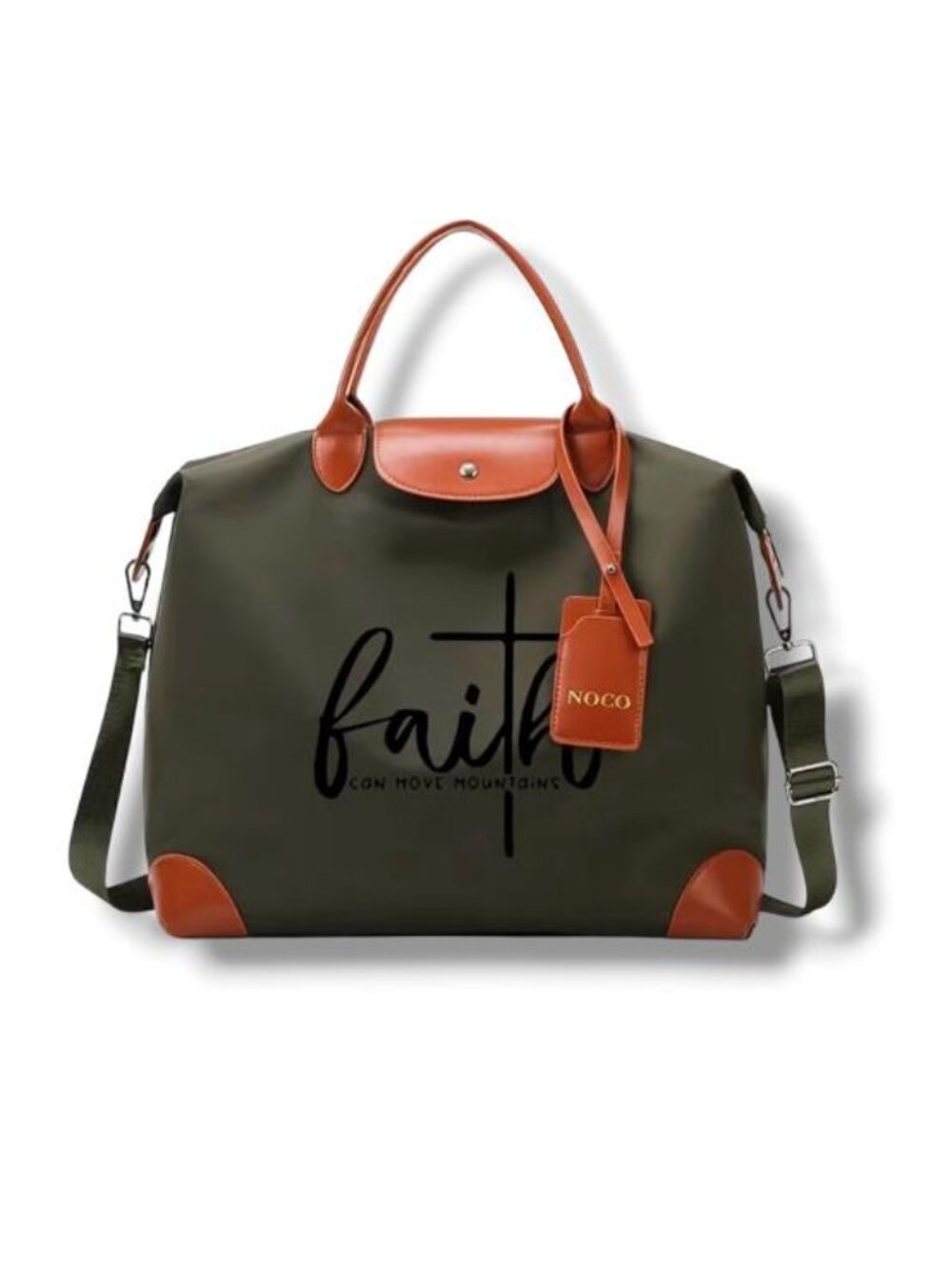 NWT- FAITH COLLECTION - Cenge Large Capacity Commuter Tote Bag - GREEN